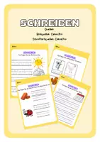 Vorschau - Arbeitsblätter - Schreiben lernen, Druckschrift üben (PDF + Word, editierbar) - Deckblatt