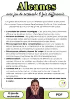 Aperçu - Préparation de séquence / Séquence complète - Chimie organique | Alcanes | avec grille de recherche différenciée - Page 1