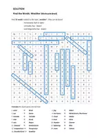 Vorschau - Interaktives Material - Wortsuchrätsel Englisch: Weather (mit Lösung) - Seite 1