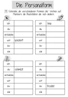 Vorschau - Arbeitsblätter - Deutsch Verben Personalform 2 Klasse DaZ Winter DaZ Grundschule Arbeitsblatt - Seite 2