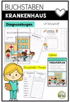 Vorschau - Arbeitsblätter - Buchstabenkrankenhaus - Schön schreiben - LA Schreibschrift Übungsblätter - Deckblatt