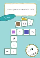 Vorschau - Spiele - Domino zu den Quadratzahlen mit den Bunten Perlen - Deckblatt