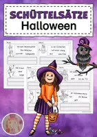 Vorschau - Arbeitsblätter - Schüttelsätze Halloween - Deckblatt