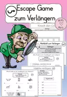 Vorschau - Arbeitsblätter - Escape Game oder Übungsheft zum Verlängern (mit Lösung) - Deckblatt