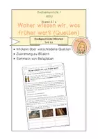 Vorschau - Arbeitsblätter - Stadtgeschichte München Teil 1 / 1.2: Woher wissen wir, was früher war? (Quellen) - Deckblatt