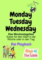 Vorschau - Audio-Dateien - Monday, Tuesday, Wednesday - Das Wochentagslied - Playback - Deckblatt