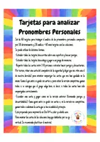 Vista previa - Juegos / Gamificación - Tarjetas análisis Pronombres Personales - página 1