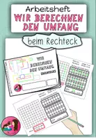 Vorschau - Arbeitsblätter - Arbeitsheft Wir berechnen den Umfang beim Rechteck - Deckblatt