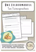 Vorschau - Arbeitsblätter - Feldermodell - Test / Klassenarbeit / Leistungsnachweis - Deckblatt
