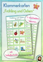 Vorschau - Spiele - Klammerkarten "Frühling und Ostern" - D, DaZ, DaF - Deckblatt