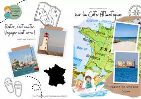 Aperçu - Apprentissages en autonomie - Carnet de voyage à remplir - Côte Atlantique - 3-6 ans - Page 1