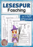 Vorschau - Arbeitsblätter - Lesespur Fasching - Deckblatt