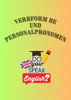 Vorschau - Arbeitsblätter - Verbform be und Personalpronomen - Deckblatt