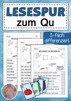Vorschau - Arbeitsblätter - Lesespur Buchstabeneinführung Qu - Deckblatt