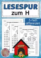 Vorschau - Arbeitsblätter - Lesespur Buchstabeneinführung H - Deckblatt