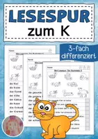 Vorschau - Arbeitsblätter - Lesespur Buchstabeneinführung K - Deckblatt