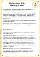 Vista previa - Manualidades / Dibujos para colorear - Pedro y el lobo - Tideres de dedo para la clase de música - página 1