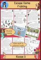 Vorschau - Arbeitsblätter - Escape Room Frühling – Exit Game für Lesen & Rechtschreibung | Rätsel Klasse 3 - Deckblatt