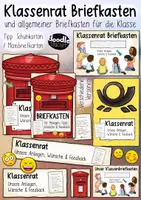 Vorschau - Mal- und Bastelvorlagen - Klassenrat Briefkasten & Post / Klassenbriefkasten / Klassenpost - Deckblatt