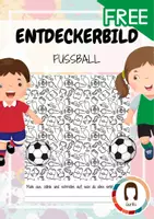 Vorschau - Arbeitsblätter - Gratis Fussball Entdeckerbilder Wimmelbild - Deckblatt