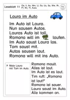 Vorschau - Arbeitsblätter - Leseblatt 11 OIAMLEUSWRFNTAu Lesen lernen Rechtschreibung - Seite 1