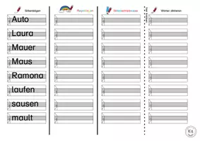Vorschau - Arbeitsblätter - Leseblatt 11 OIAMLEUSWRFNTAu Lesen lernen Rechtschreibung - Seite 2