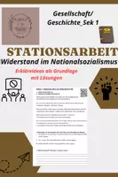 Vorschau - Unterrichtsreihen - Widerstand im NS als Stationsarbeit (+Videos) - Deckblatt