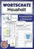 Vorschau - Arbeitsblätter - Wortschatz: Haushalt - Bildkarten und Arbeitsblätter - Deckblatt