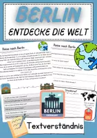 Vorschau - Unterrichtsreihen - Berlin Grundschule Textverständnis 3 Klasse Leseverstehen Klasse 4 Entdecke die Welt - Deckblatt