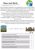 Vorschau - Unterrichtsreihen - Berlin Grundschule Textverständnis 3 Klasse Leseverstehen Klasse 4 Entdecke die Welt - Seite 1