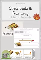 Vorschau - Stundenentwürfe - Feuer / Feuerwehr (Einheit 4: Streichholz & Feuerzeug) - Deckblatt