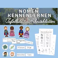 Vorschau - Arbeitsblätter - Nomen kennenlernen - Tafelbilder und Arbeitsblätter - Deckblatt