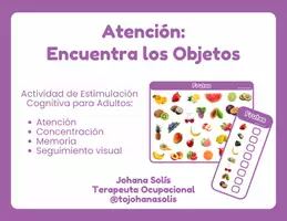 Vista previa - Tarjetas / Manipulativos - Atención: Encuentra los objetos (Adultos) - Portada