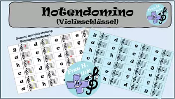 Vorschau - Arbeitsblätter - Notendomino - Deckblatt