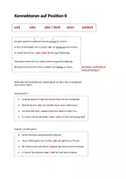 Vorschau - Arbeitsblätter - A2 / B1 / B2 Grammatik: Konnektoren auf Position 0 - Deckblatt