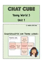 Vorschau - Spiele - Chat cube zu school (Young World 3, Unit 1) - Deckblatt