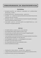 Vorschau - Merkblätter - Gedichtinterpretationen - Formulierungshilfen und -tipps - Seite 2