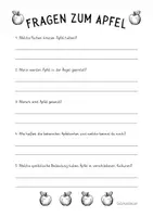 Vorschau - Arbeitsblätter - Der Apfel - Sachtext - Fragen - Rätsel - Seite 2