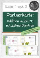 Vorschau - Stationenlernen - Übung zur Addition im Zahlenraum 20: Partnerkontrolle - Deckblatt