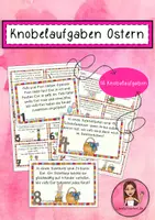Vorschau - Arbeitsblätter - 16 Knobelaufgaben zu Ostern (Klasse 2/3) - Deckblatt