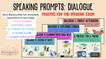 Vorschau - Präsentationen/Tafelbilder - Speaking Exam: Prompts for the Dialogue - Seite 1