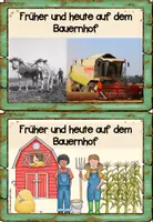 Vorschau - Text - Die Arbeit auf dem Bauernhof - früher und heute (Karteikarten) - Seite 1