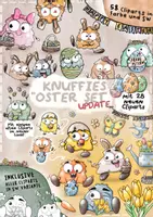 Vorschau - Mal- und Bastelvorlagen - Knuffies „Oster Set“ Cliparts Set - Deckblatt