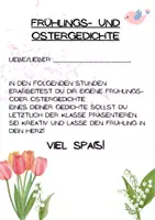 Vorschau - Arbeitsblätter - Frühlings- und Ostergedichte - Deckblatt