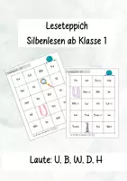 Vorschau - Arbeitsblätter - Leseteppich/Silbenteppich 3 ab Klasse 1- Silbenlesen - Deckblatt