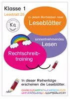 Vorschau - Arbeitsblätter - Leseblatt 28-Eu- Lesen lernen Rechtschreibung - Deckblatt