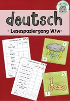 Vorschau - Arbeitsblätter - Lesespaziergang W/w (passend zu TINTO) - Deckblatt