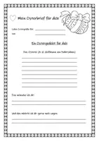 Vorschau - Mal- und Bastelvorlagen - FREEBIE! Einen Osterbrief schreiben (für Eltern, Freunde o.ä.) mit einen Ostergedicht von Hoffmann von Fallersleben - Seite 3