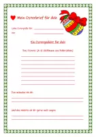 Vorschau - Mal- und Bastelvorlagen - FREEBIE! Einen Osterbrief schreiben (für Eltern, Freunde o.ä.) mit einen Ostergedicht von Hoffmann von Fallersleben - Deckblatt