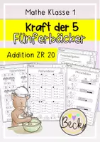 Vorschau - Arbeitsblätter - Kraft der 5 (Rechenstrategien Addition ZR 20) - Deckblatt